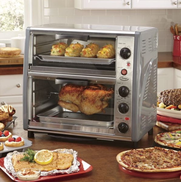 66L Toaster Oven with Double Glass and Rotisserie